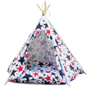 White Starry Dog Teepee Tent - Pebblina